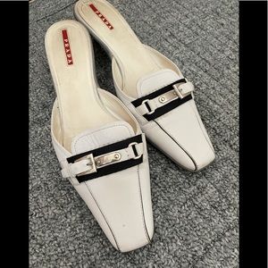 Prada leather mules